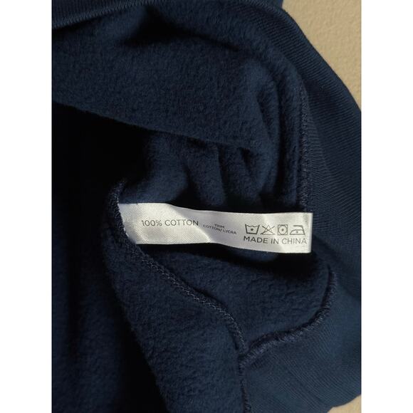 NWT Tnuck Tuckernuck Sport Navy 100% Cotton Perry Cozy Pullover Sweatshirt XS - Picture 8 of 8